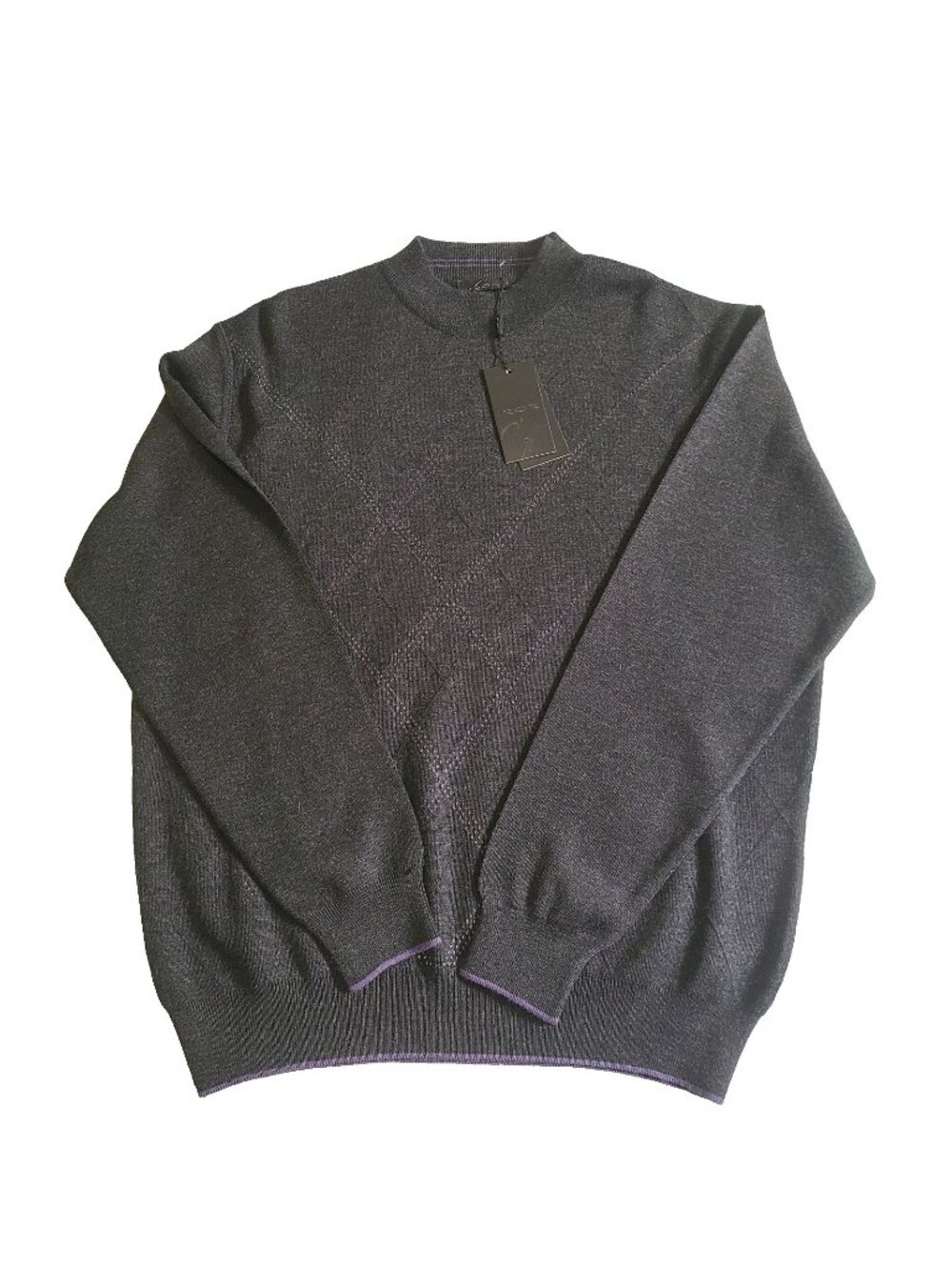 Refuel Classic Men's XXL Gray Sweater Pullover Mock Turtleneck Merino Blend NWT